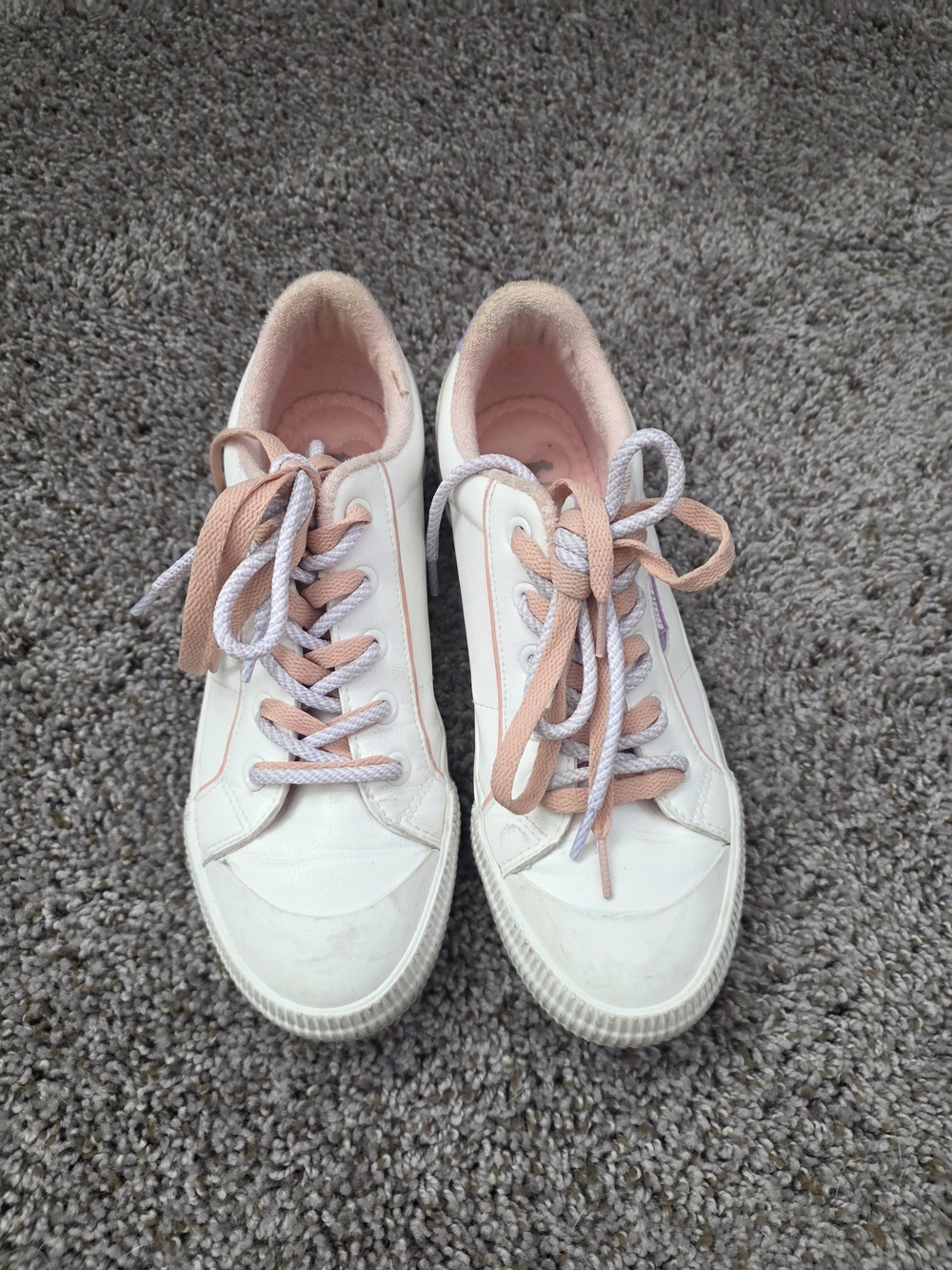 Rocket Dog White Sneakers with Pink Accents